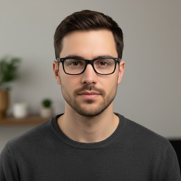 Ray-Ban RB5287 UNISEX Black 2000 Full Rim Optical/Prescription Eyeglasses Frame - Picture 4 of 16